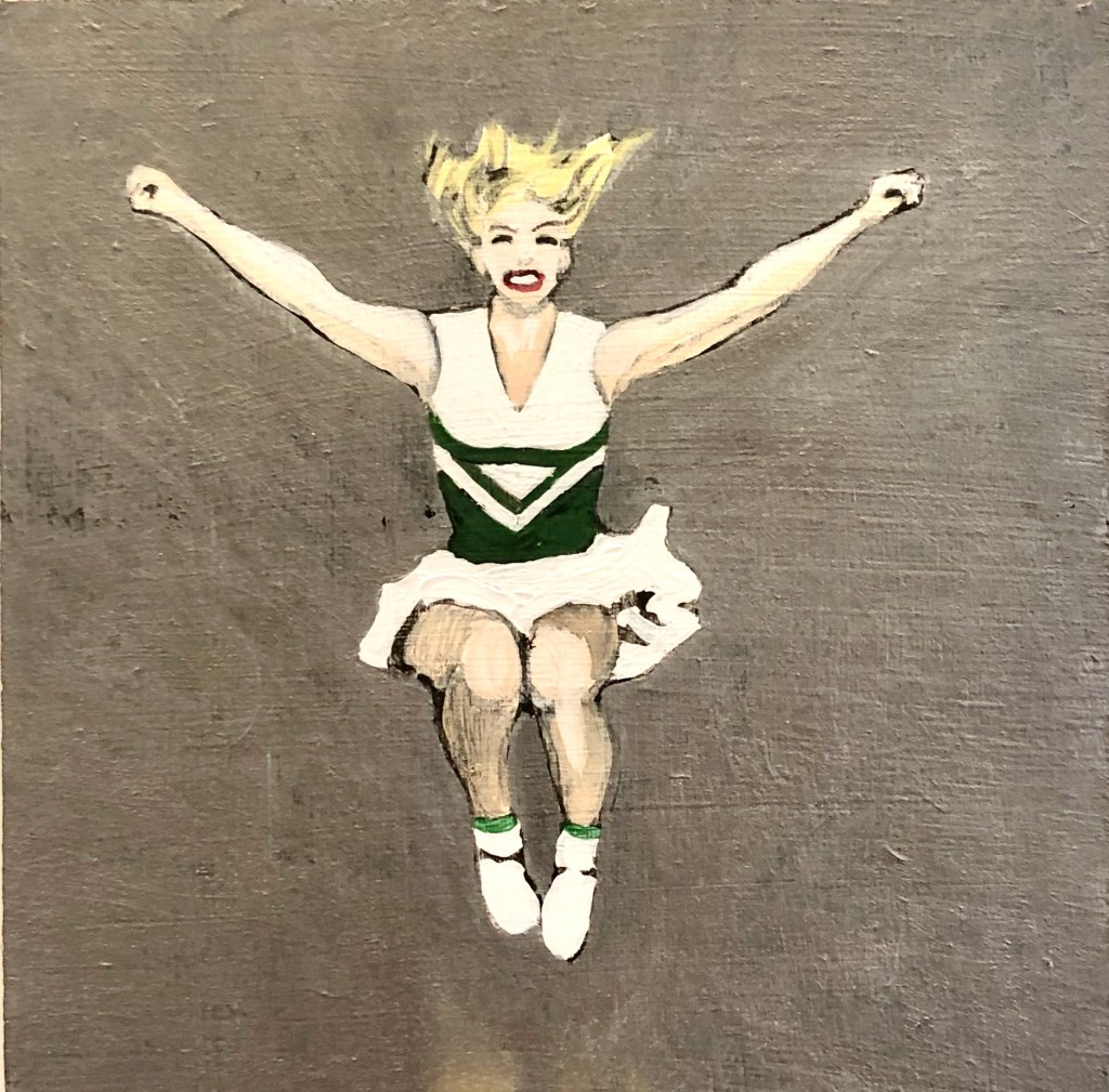 Tiny Cheerleader
enamel on plywood
4x4 in.